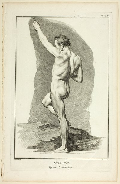 Design: Akademische Figur, aus Encyclopédie von Benoit Louis Prevost