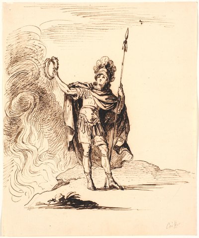 Antiker Held. Theaterszene von Benoît Le Coffre