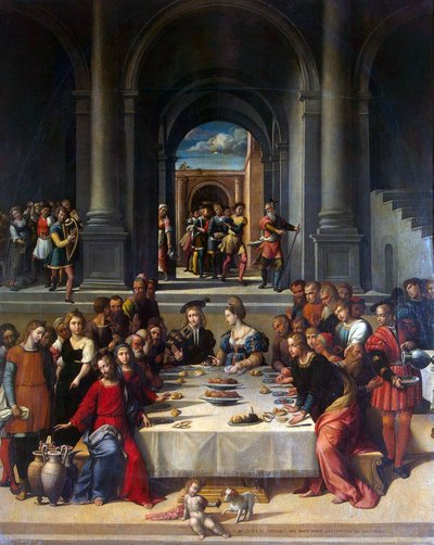 Die Hochzeit zu Kana, 1531 von Benvenuto Tisi da Garofalo