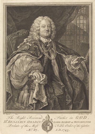 Bischof Hoadly von Bernard Baron after William Hogarth
