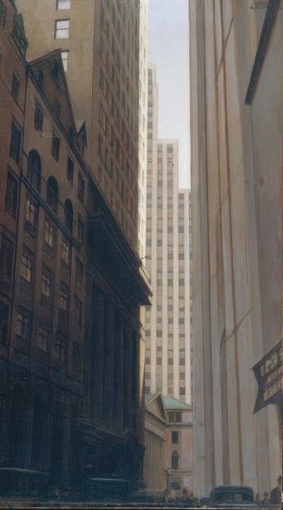 Ansicht von Wall Street von Bernard Boutet de Monvel
