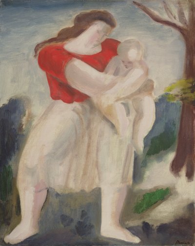 Mutter und Kind, ca. 1940 von Bernard Meninsky