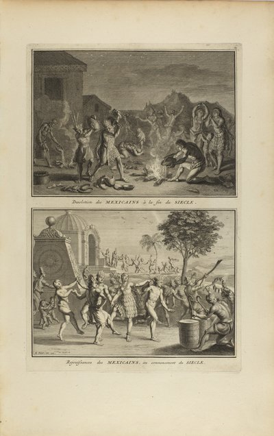 Verzweiflung der Mexikaner am Ende.../Freuden der Mexikaner... von Bernard Picart