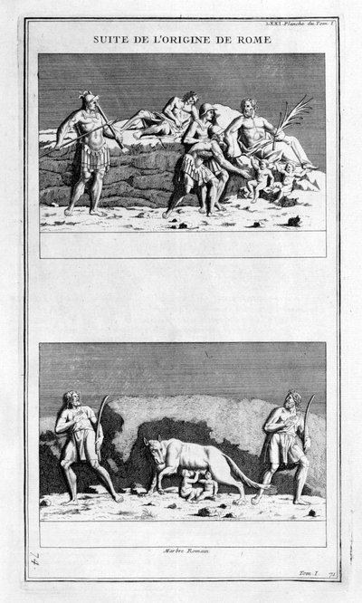 Der Ursprung Roms, 1757 von Bernard de Montfaucon