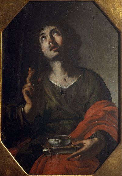 Heiliger Johannes der Evangelist von Bernardo Cavallino