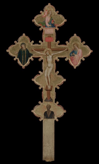 Tragbares, doppelseitiges Kreuz recto, 1335-1340 von Bernardo Daddi