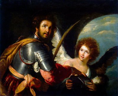 Heiliger Secundus und Engel, ca. 1640 von Bernardo Strozzi