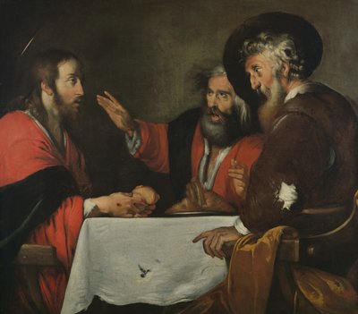 Das Abendmahl in Emmaus von Bernardo Strozzi