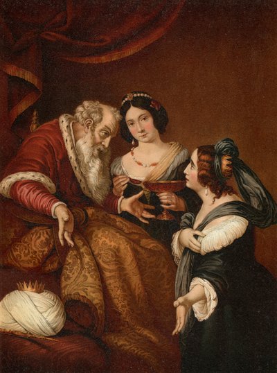 Esther bittet Ahasverus um Gnade von Bernardo after Strozzi