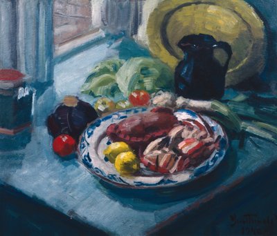 Stillleben mit Krabben und Zitrone von Bernt Wilhelm Tunold