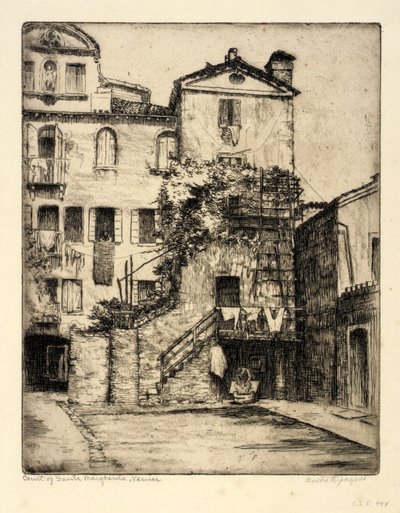 Hof von Santa Margherita, Venedig von Bertha E. Jaques