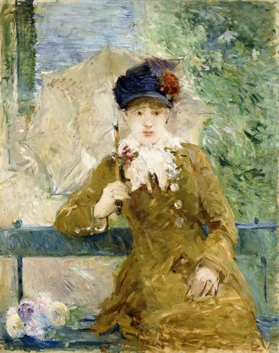 Frau mit einem Regenschirm, 1881 von Berthe Morisot