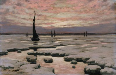 Wintersonnenuntergang, ca. 1890 von Birge Harrison