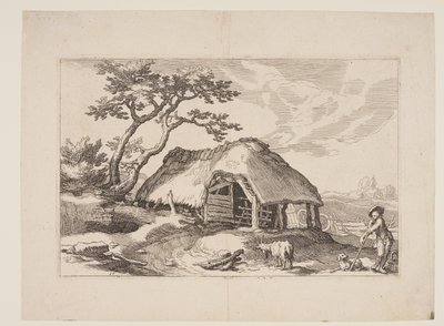 Tafel 17, aus Landschaften mit Bauernhäusern von Boetius Adams Bolswert