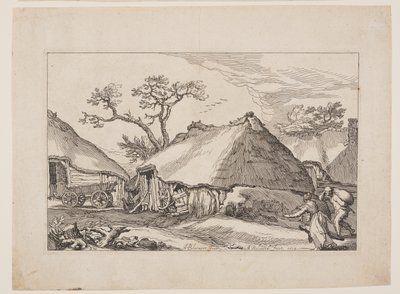 Tafel 2, aus Landschaften mit Bauernhäusern von Boetius Adams Bolswert