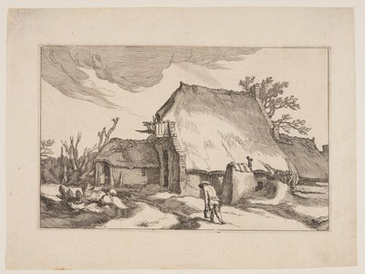 Tafel 5, aus Landschaften mit Bauernhäusern von Boetius Adams Bolswert