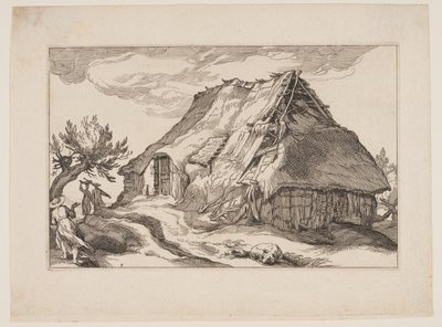 Tafel 9, aus Landschaften mit Bauernhäusern von Boetius Adams Bolswert