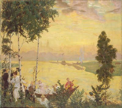 Landpartie von Boris Mikhailovich Kustodiev