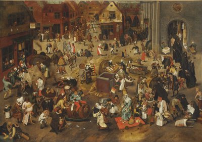 Der Kampf zwischen Karneval und Fasten von Bruegel