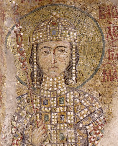 Alexios Komnenos in der Hagia Sophia (Mosaik) von Byzantine