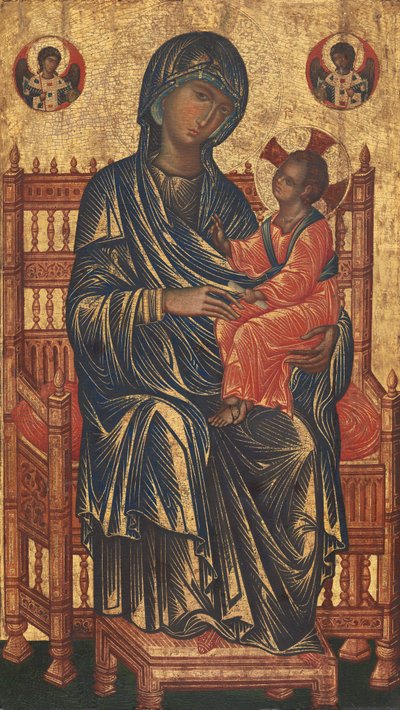 Thronende Madonna mit Kind von Byzantine 13th Century