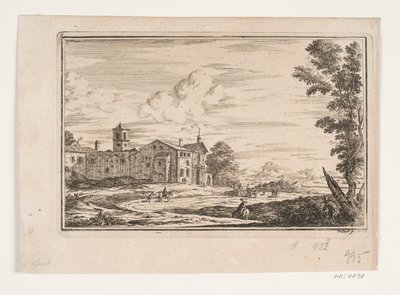 Villa mit Doppeltreppe vom Garten aus gesehen von C.A. Lorentzen