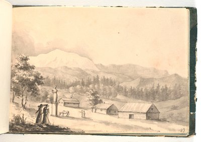 Reiter von einem stehenden Mann im Profil von C.F. Zeuthen