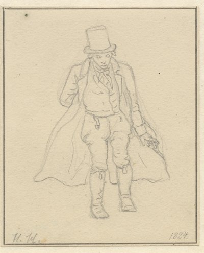 Porträtmaler Hans Hansen, ganze Figur von Christoffer Wilhelm Eckersberg