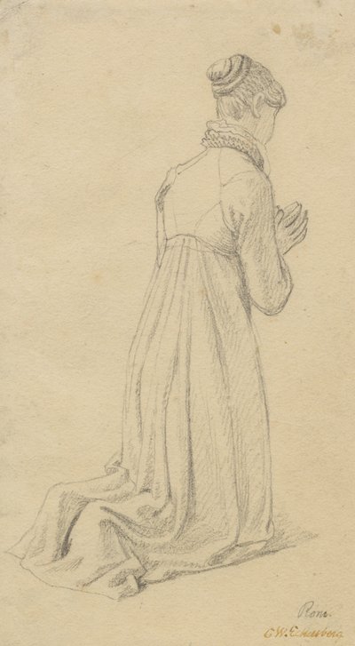Studie einer knienden Frau von Christoffer Wilhelm Eckersberg