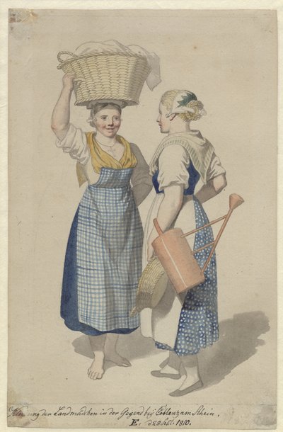 Zwei Mädchen aus der Region Koblenz von Christoffer Wilhelm Eckersberg