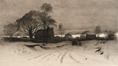 (Ländliche Winterszene) von C. F. William Mielatz