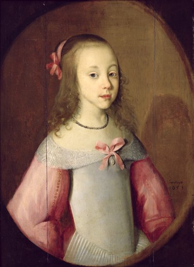 Porträt eines jungen Mädchens, 1651 von C. Hastenburg