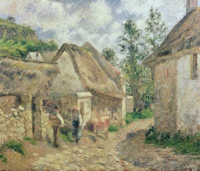 Eine Straße in Auvers von Camille Jacob Pissarro