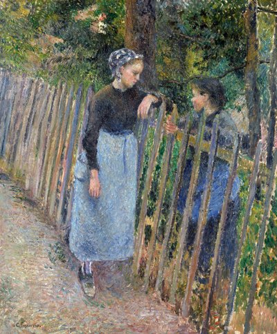 Gespräch, um 1881 von Camille Jacob Pissarro