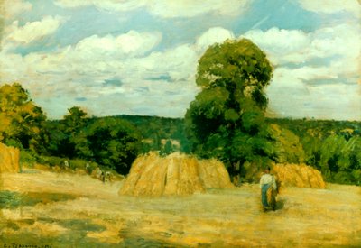 Ernte in Montfoucault, 1876 von Camille Jacob Pissarro