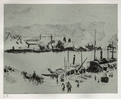 Quai Boieldieu in Rouen, ca. 1896 von Camille Jacob Pissarro