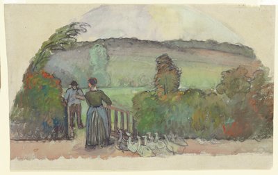 Das Gänsemädchen, ca. 1895 von Camille Jacob Pissarro