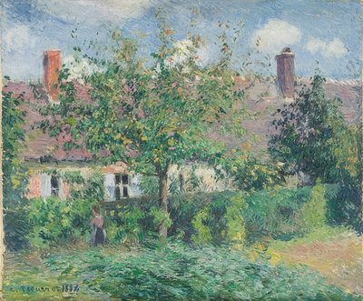 Bauernhaus in Éragny von Camille Jacob Pissarro