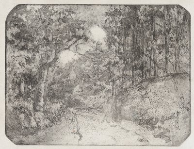 Weg im Wald bei Pontoise von Camille Pissarro