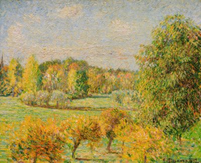 Herbstwirkung, der Nussbaum, Eragny von Camille Pissarro