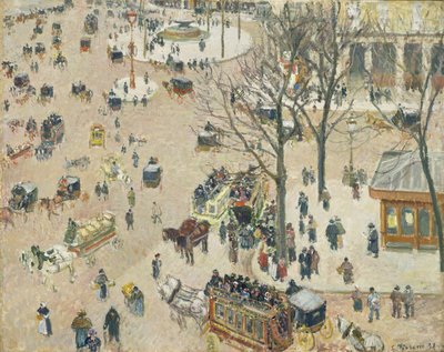 La Place du Théâtre Français von Camille Jacob Pissarro