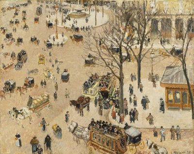 La Place du Théâtre Français von Camille Jacob Pissarro