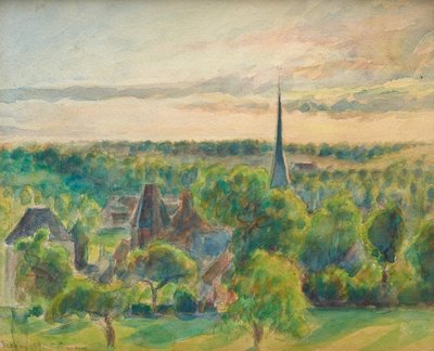 Landschaft bei Éragny von Camille Jacob Pissarro
