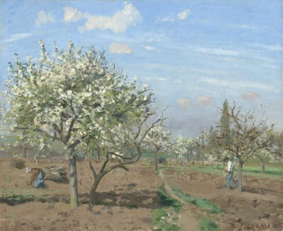 Blühender Obstgarten, Louveciennes von Camille Jacob Pissarro