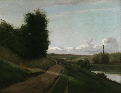 Der Treidelpfad bei Bougival von Camille Pissarro