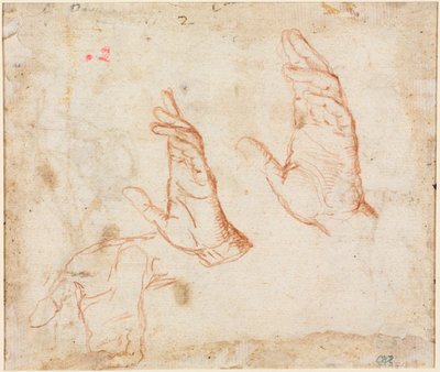 Studie von Händen verso, ca. 1590 von Camillo Procaccini