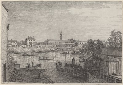 Am Hafen von Dolo, ca. 1735-1746 von Canaletto