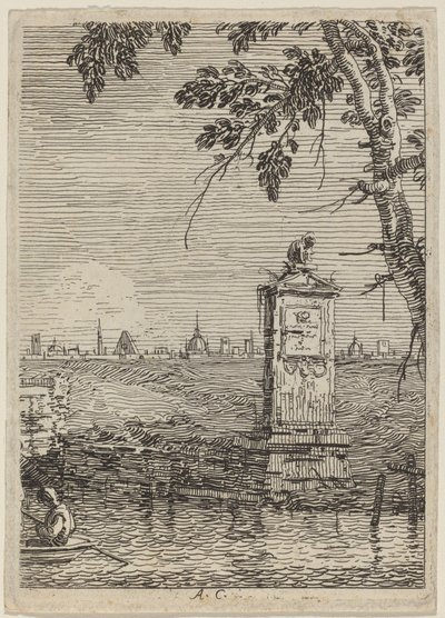 Das kleine Denkmal, ca. 1735-1746 von Canaletto