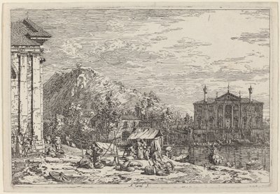 Der Markt in Dolo von Canaletto