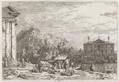 Der Markt in Dolo von Canaletto